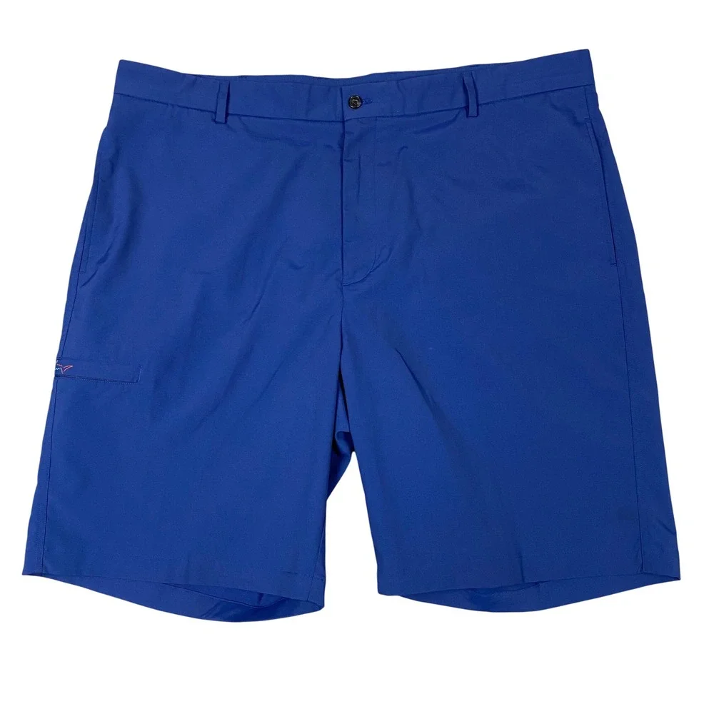 Greg Norman Shark Performance Stretch Golf Shorts Mens 42 Blue
